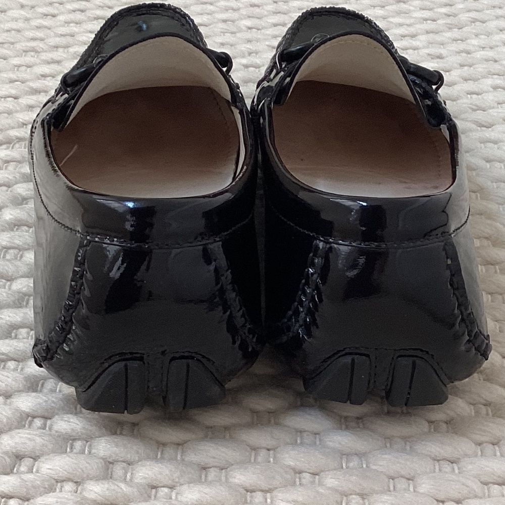 Salvatore Ferragamo Womens Patent Leather Black 6.5 Driver Moccasin Gancini Shoe - Picture 3 of 10